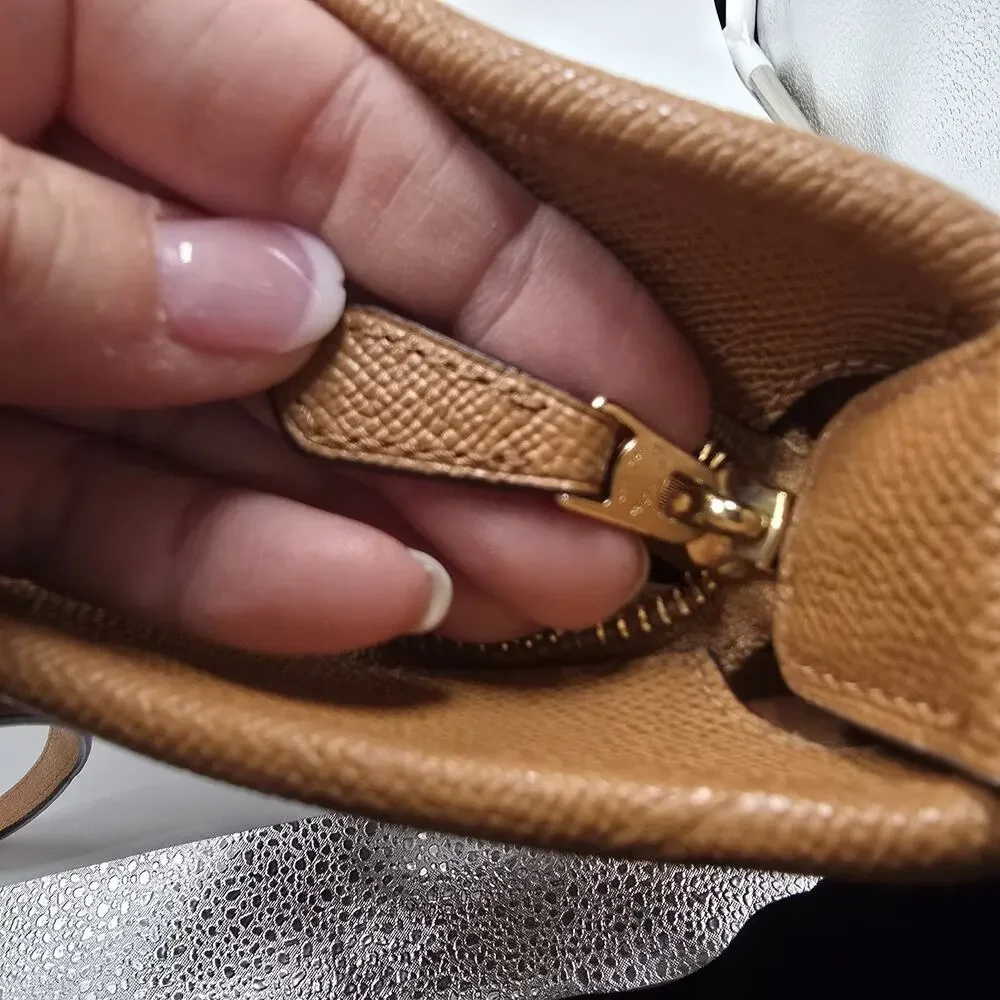 Coach Brown Coated Canvas City Zip Tote Bag F58846 Classic Minimalist Luxury‎